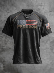 Men's Freedom Printed Casual T-shirt
