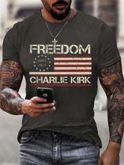 Men'sFreedom Charlie Kirk Short-sleeved T-shirt