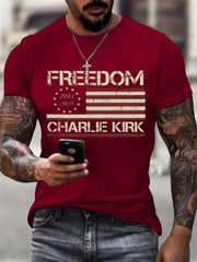 Men'sFreedom Charlie Kirk Short-sleeved T-shirt