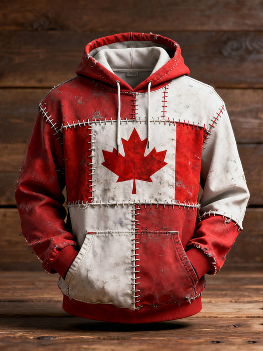 Men's Canada Print Casual Hoodie