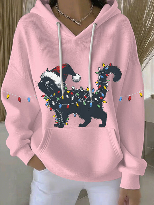 Women's Christmas Print Casual Hoodie