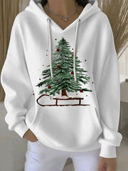 Women's Christmas Print Casual Hoodie