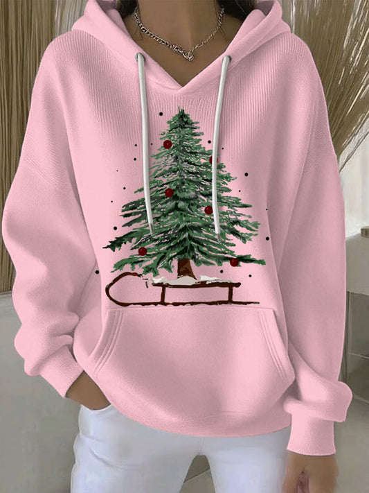 Women's Christmas Print Casual Hoodie