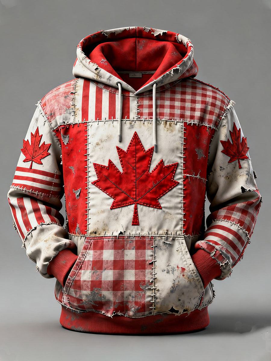 Men's Canada Print Casual Hoodie