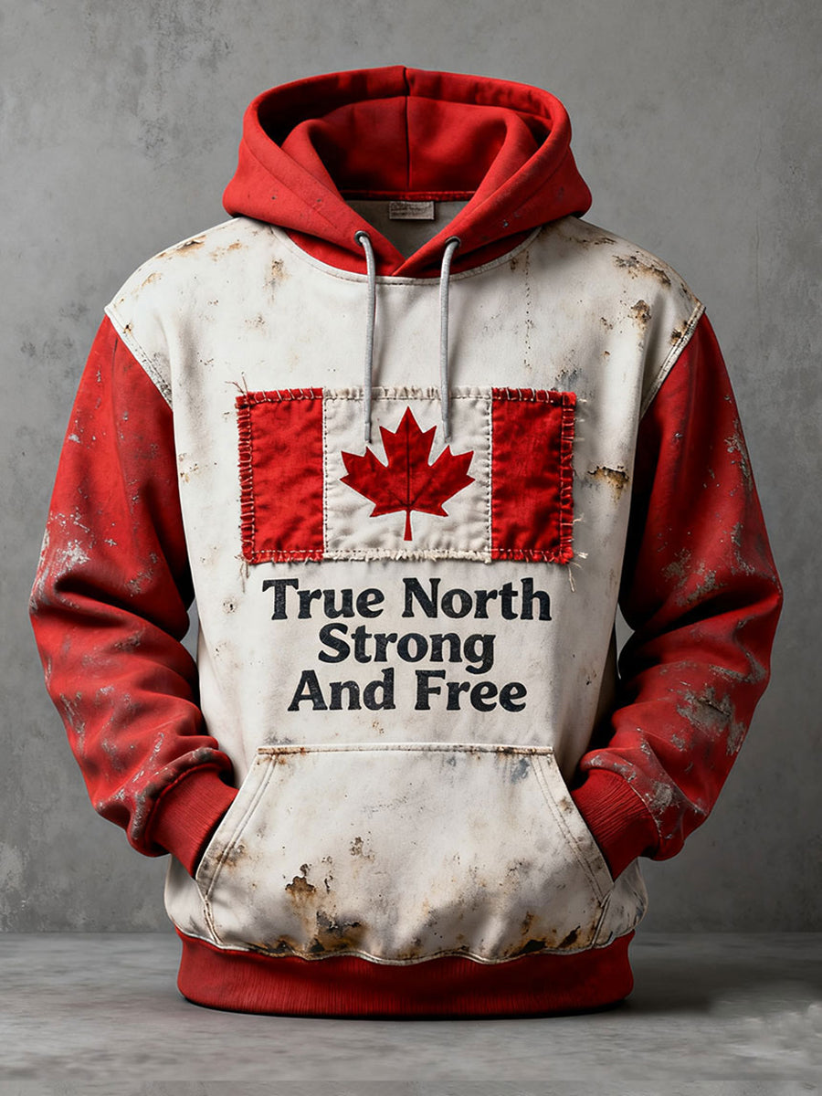 Men's True North Strong And Free Printed Casual Sweatshirt