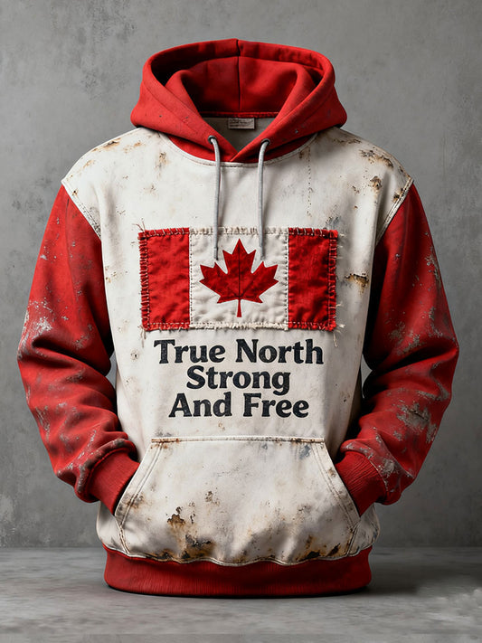 Men's True North Strong And Free Printed Casual Sweatshirt