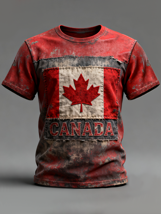 Men's Canada Print Casual T-shirt