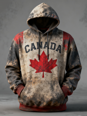 Men's Canada Print Casual Hoodie
