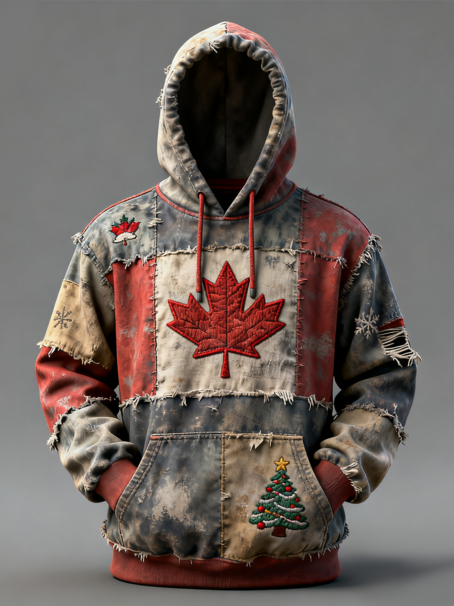 Men's Christmas Print Casual Hoodie