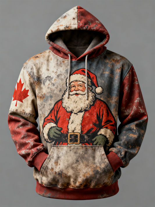 Men's Christmas Print Casual Hoodie