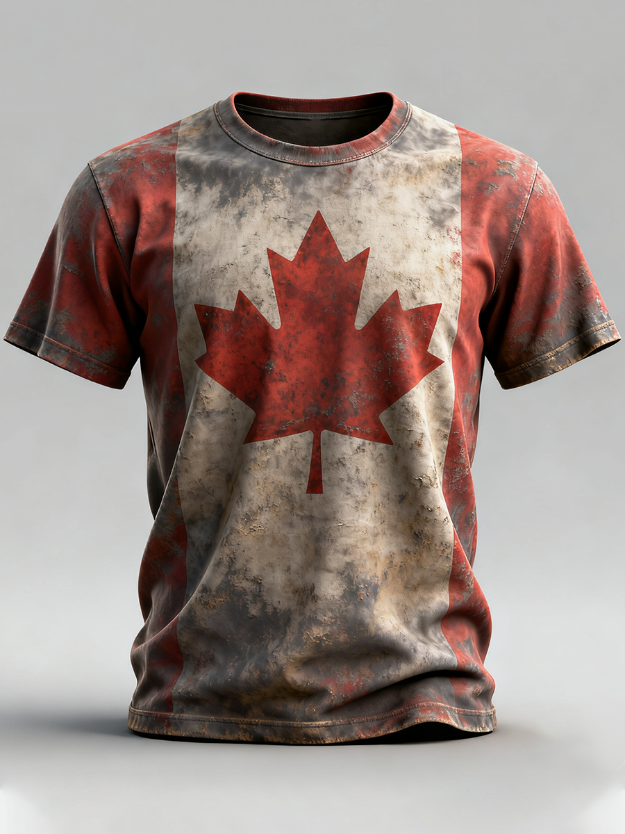 Men's Canada Print Casual T-shirt
