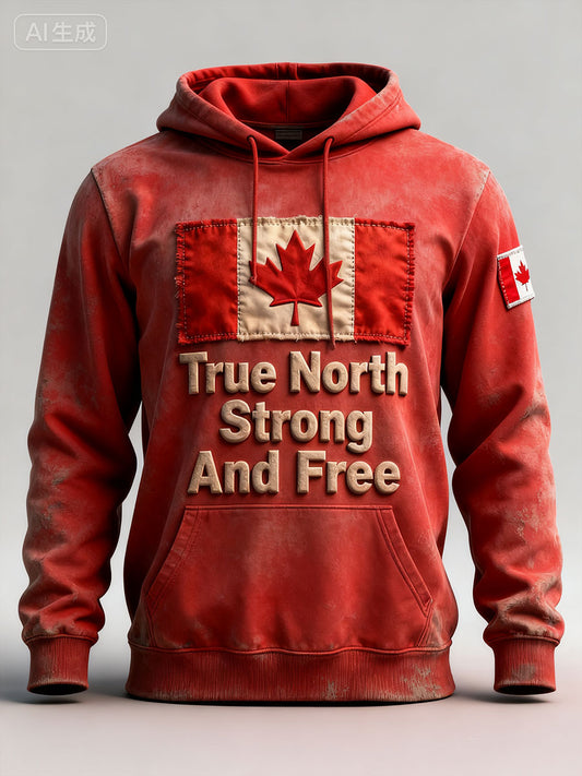 Men's Canada Print Casual Hoodie