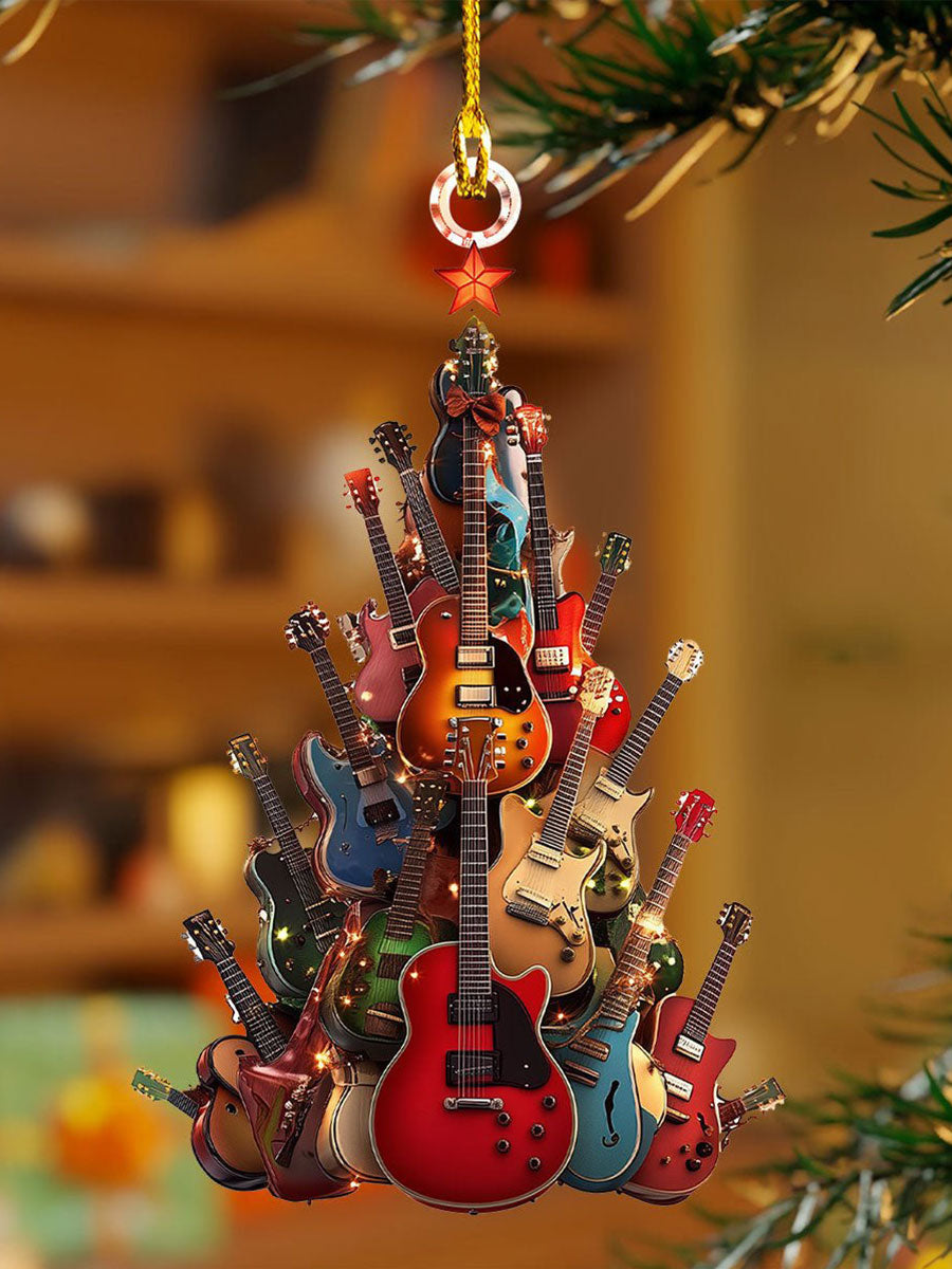Christmas Guitar Christmas Tree Ornament