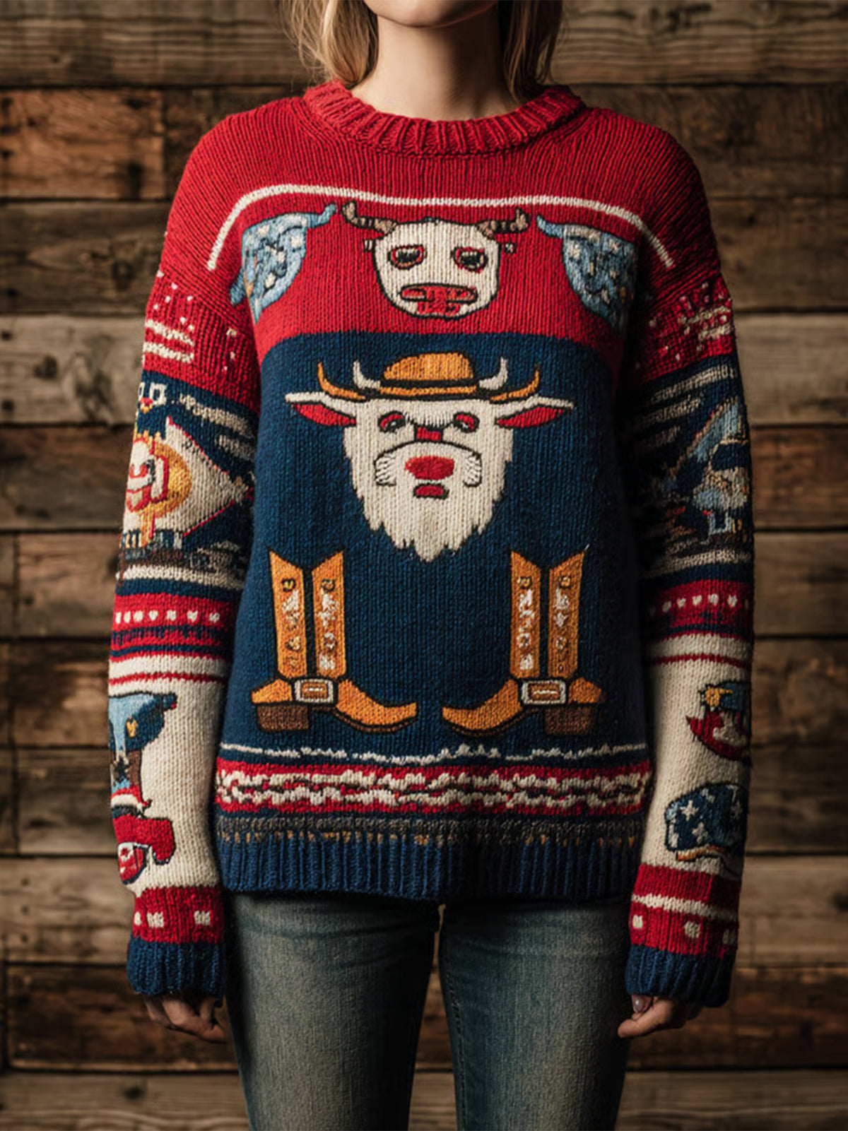 Women's Christmas Pattern Cozy Knitted Sweater