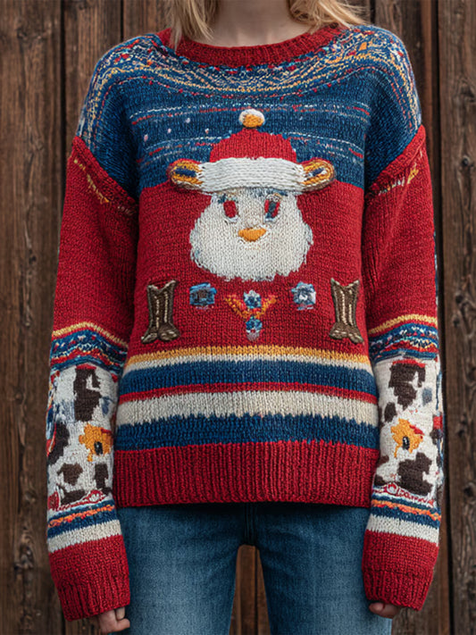 Women's Christmas Pattern Cozy Knitted Sweater