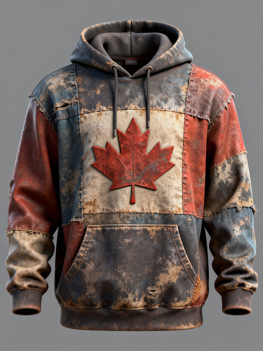 Men's Canada Print Casual Hoodie