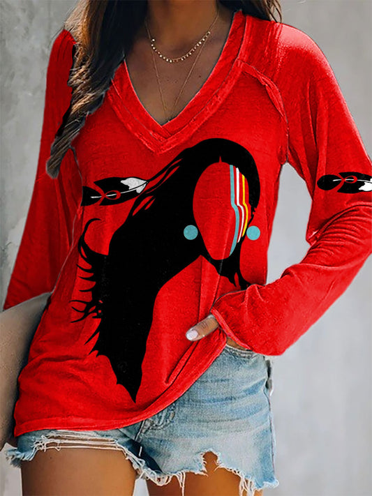 Women's MMIW V-neck tops