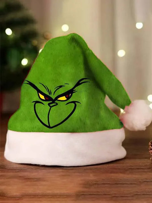 Unisex Funny Classic Christmas Cartoon Character Print Plush Hat