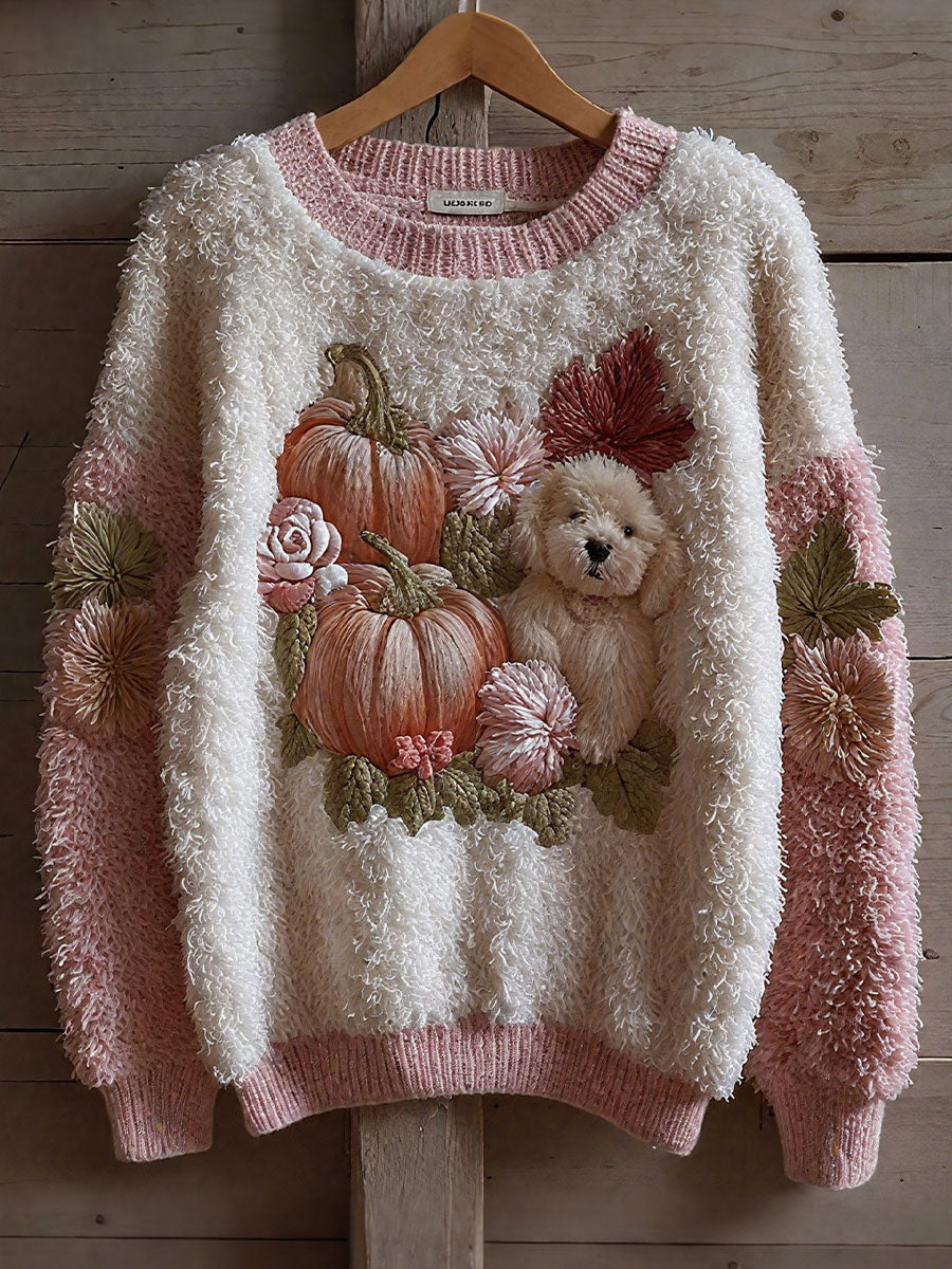 Women's autumn pumpkins dog tops
