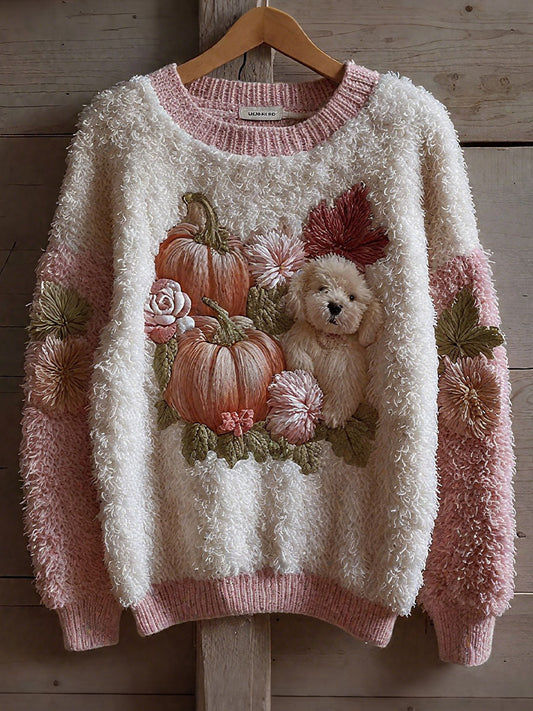 Women's autumn pumpkins dog tops