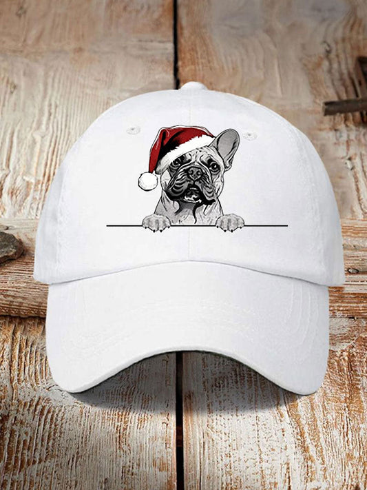 Unisex Christmas Hat Pug Print Hat