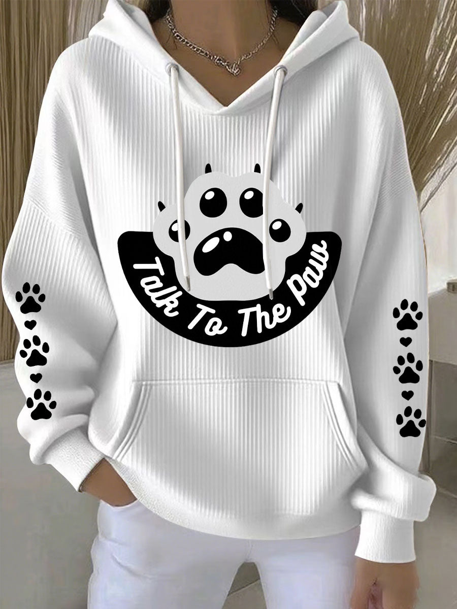 Women's Talk To The Paw Dog Hoodies