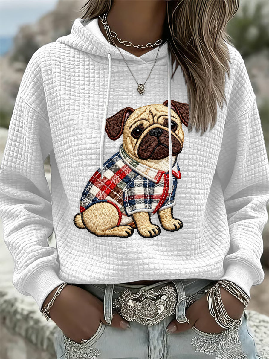 Women's Dog Art Print Hoodie