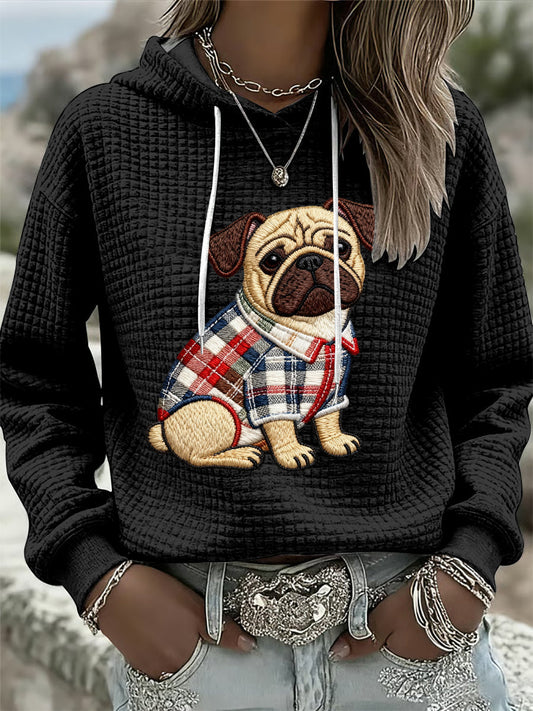 Women's Dog Art Print Hoodie