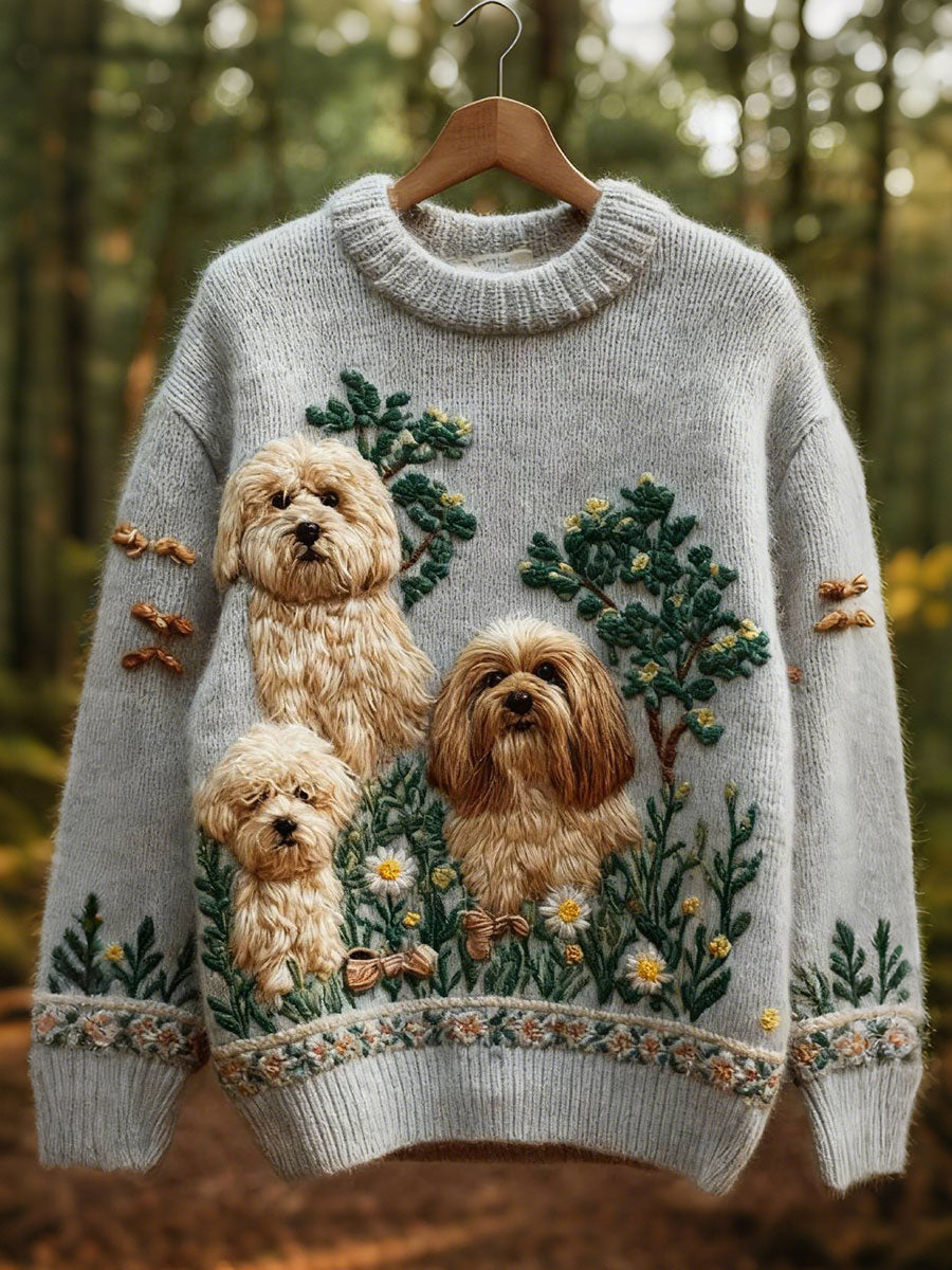 Women's Cute Dogs Print Tops