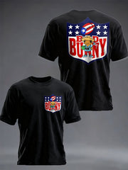 Unisex Bunny Football Music Lover Printed T-shirt