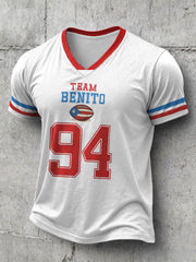 Men's Bunny Football Music Lover Printed T-shirt