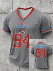 Men's Bunny Football Music Lover Printed T-shirt