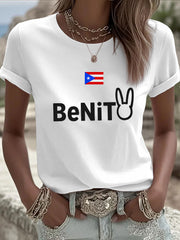 Women's Puerto Rican singer printed T-shirt