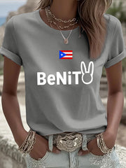 Women's Puerto Rican singer printed T-shirt