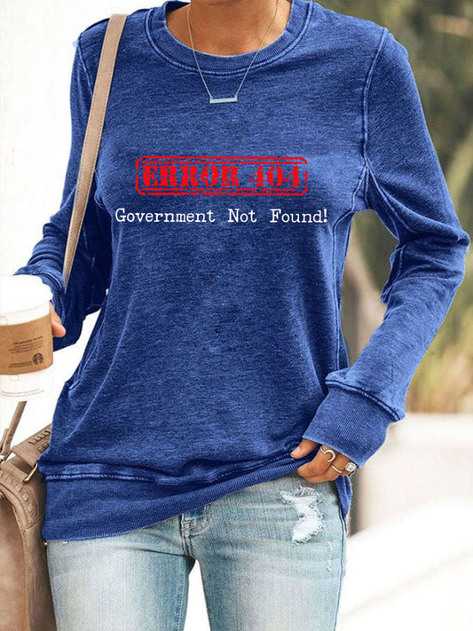 Women's Error 404 Government Not Found Sweatshirts