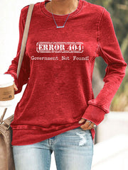 Women's Error 404 Government Not Found Sweatshirts