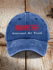 Error 404 Government Not Found Unisex Hats