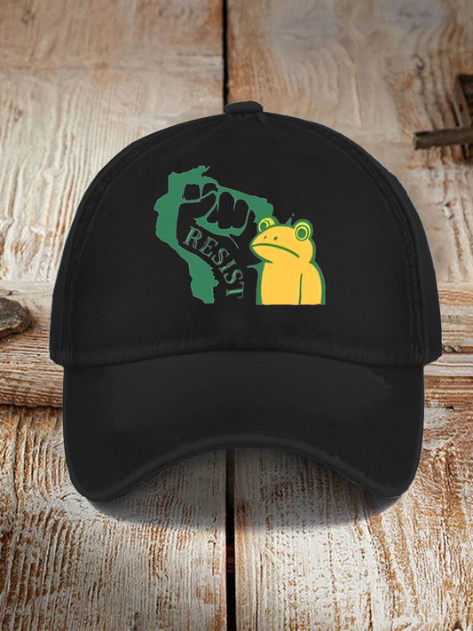 Unisex Resist Frog Print Hat