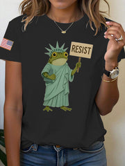 Women's Resist Frog Printed T-shirt