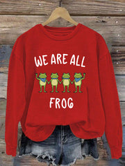 Women's Resist Frog Printed Casual Sweatshirt