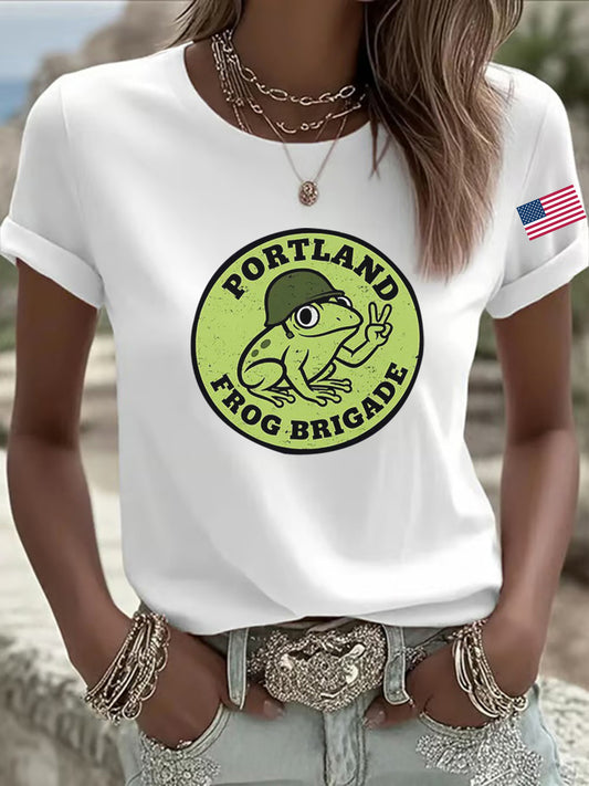 Women's Portland Frog Brigade Printed T-Shirt