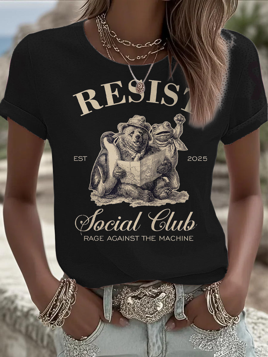 Women's FDT Frog Against The Machine Printed T-Shirt