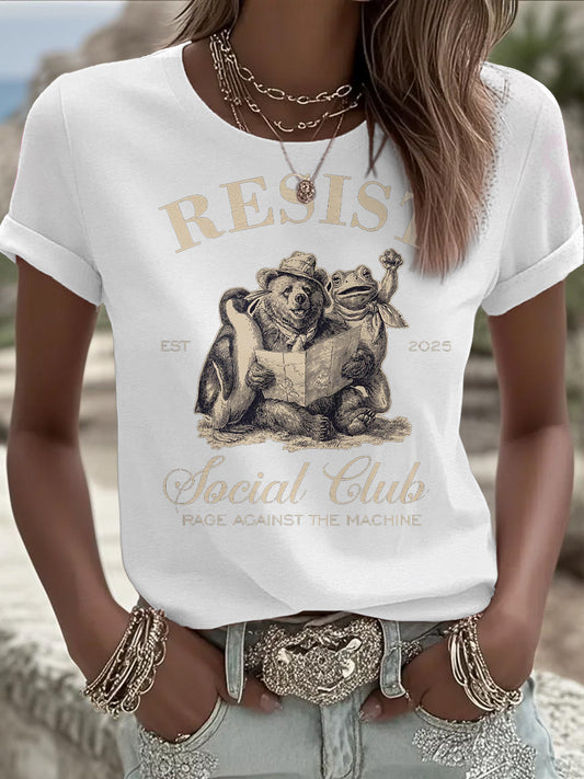 Women's FDT Frog Against The Machine Printed T-Shirt