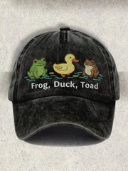 Unisex Resort FDT Polish Frog Print Cap