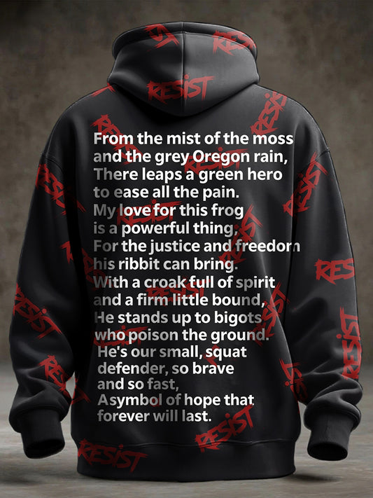 Men's Oversized Drop-Shoulder Hoodie with Pockets