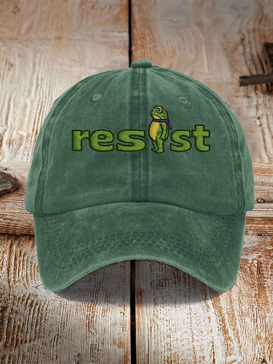 Unisex Resist Frog Print Hat