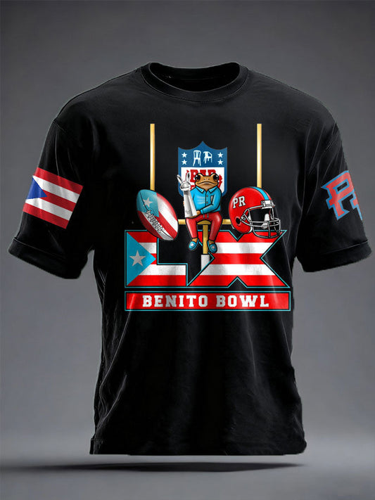 Unisex Bunny Football Music Lover Printed T-shirt