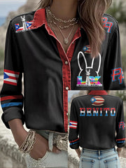 Women's Bunny Football Music Lover Printed Shirt