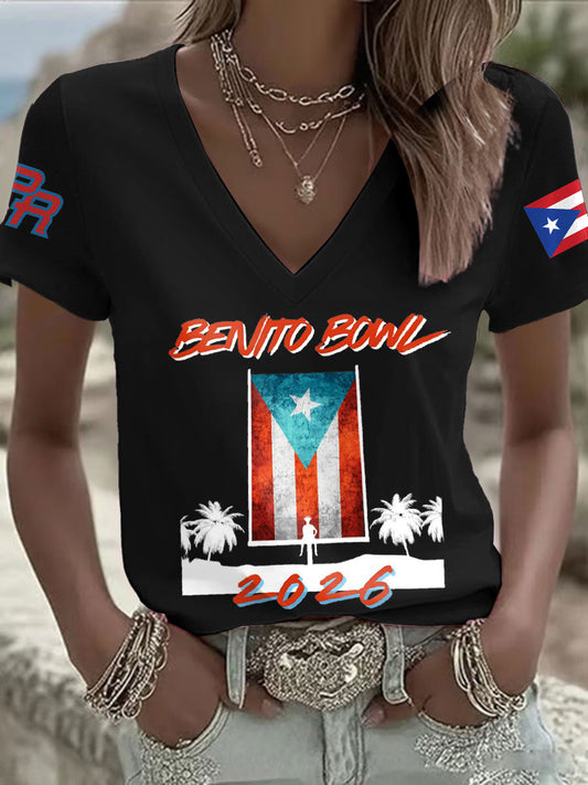 Women's Bunny Football Music Lover Printed T-shirt