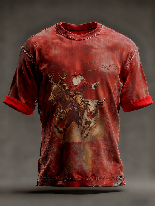 Men's Western Christmas T-shirt